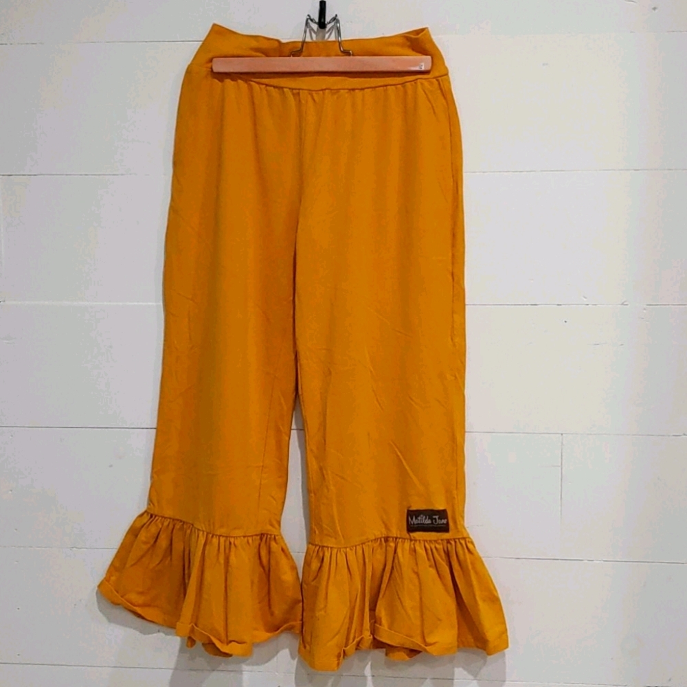 Matilda Jane Ruffle Pants, mustard